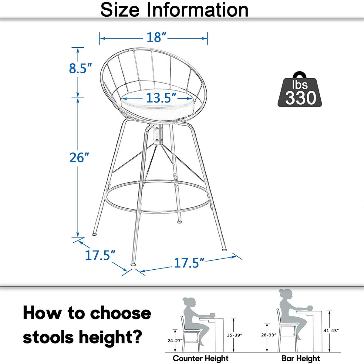 Everly Quinn Hudgens Swivel Counter & Bar Stool & Reviews Wayfair